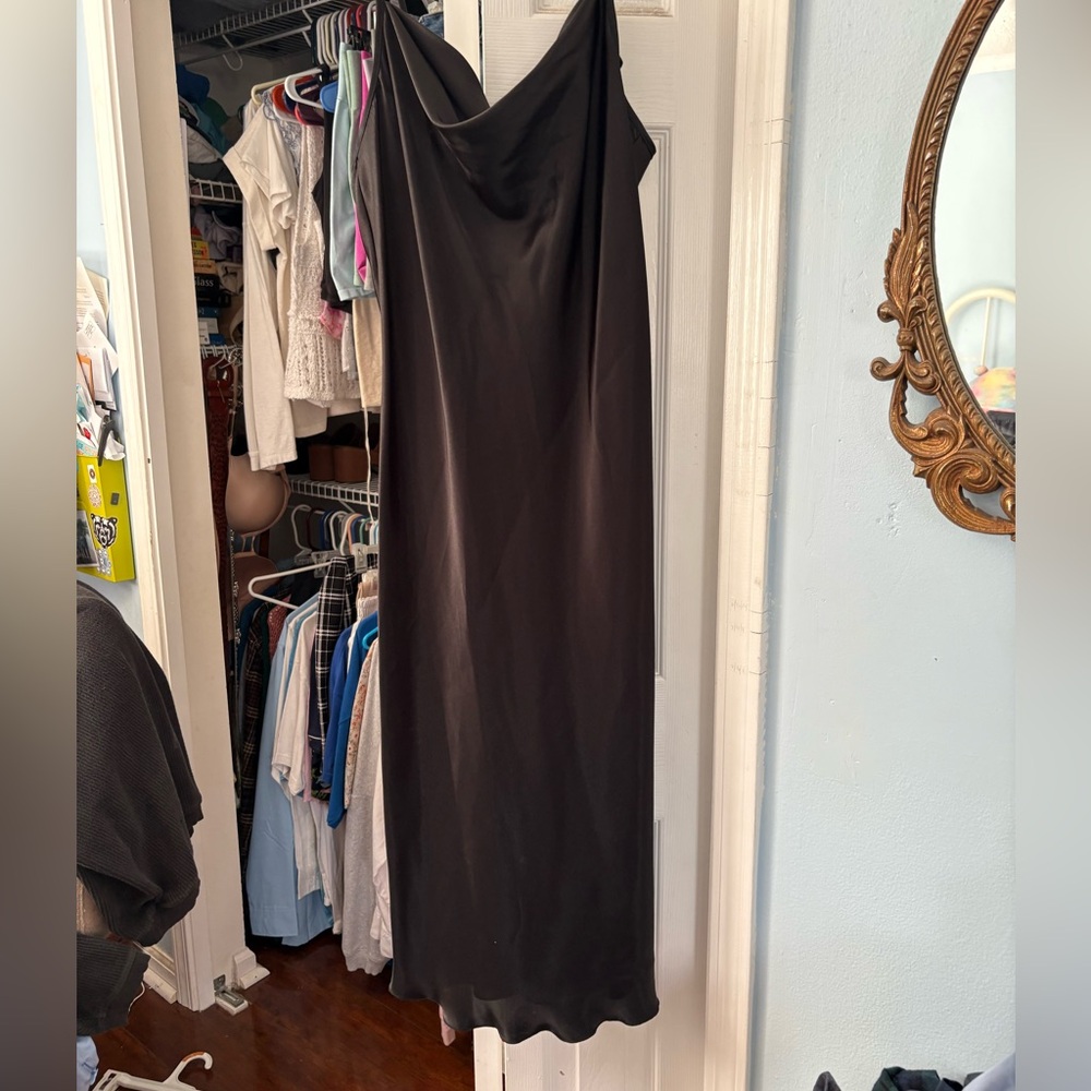 Silky Black Maxi Dress
